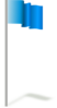 Blue Flag In The Wind Clip Art